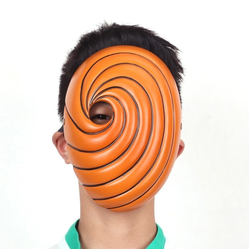 Anime Naruto Akatsuki Tobi Uchiha Obito Costume Mask Helmet Halloween Cosplay - Image 3 of 4