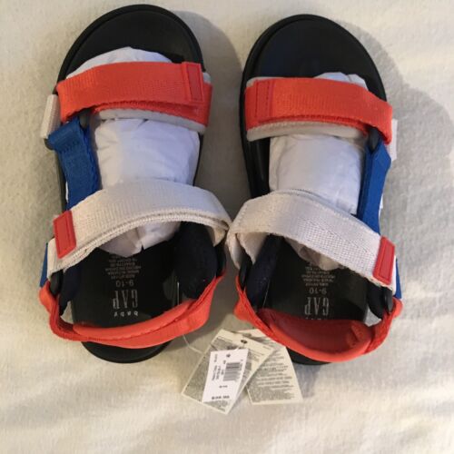 Baby Gap Toddler Sandals Blue White Red NWT Size 9-10 - Picture 1 of 4