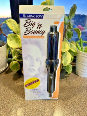 Remington Big  n Bouncy 1 1/4  Jumbo Curling Iron Model W-50 Velvet Easy on Hair