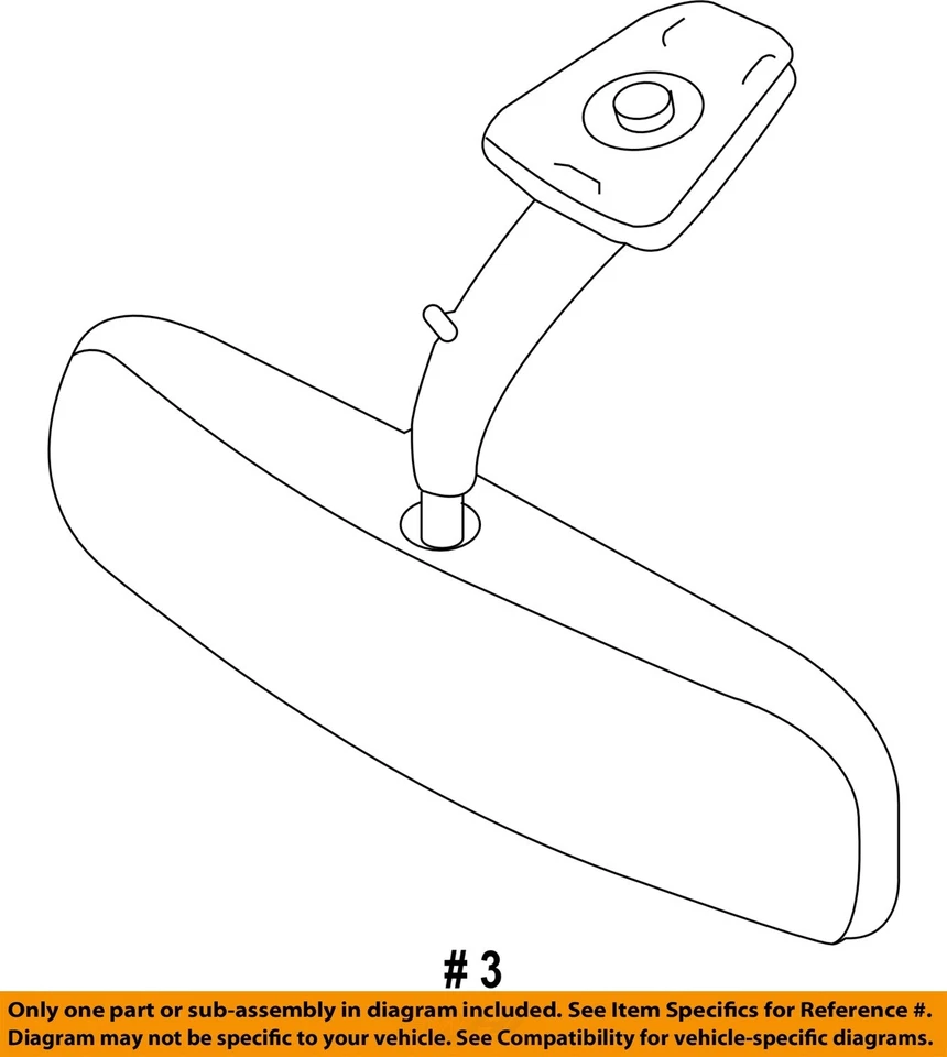 Used Front Center Interior Rear View Mirror fits: 2014 Nissan Nv200 rear view mi - Image 4 of 4