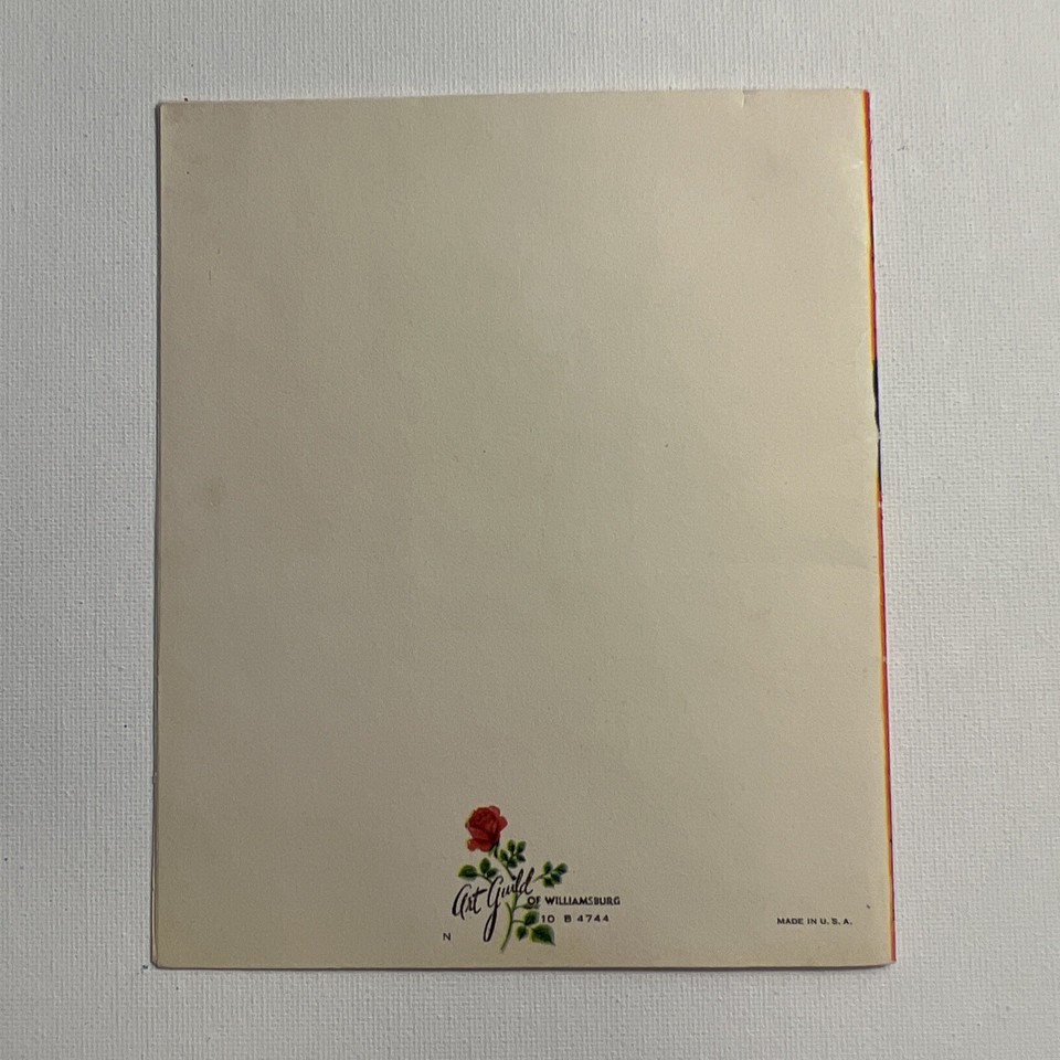 Vintage Art Guild Birthday Grandson Dog Flocked Plaid Card Signed W