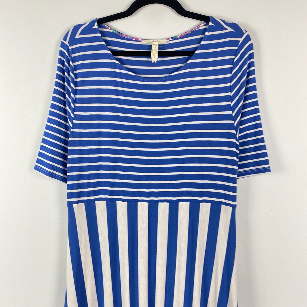 matilda jane the road ahead maxi dress Matilda Jane M Blue Striped The Road Ahead Maxi Dress