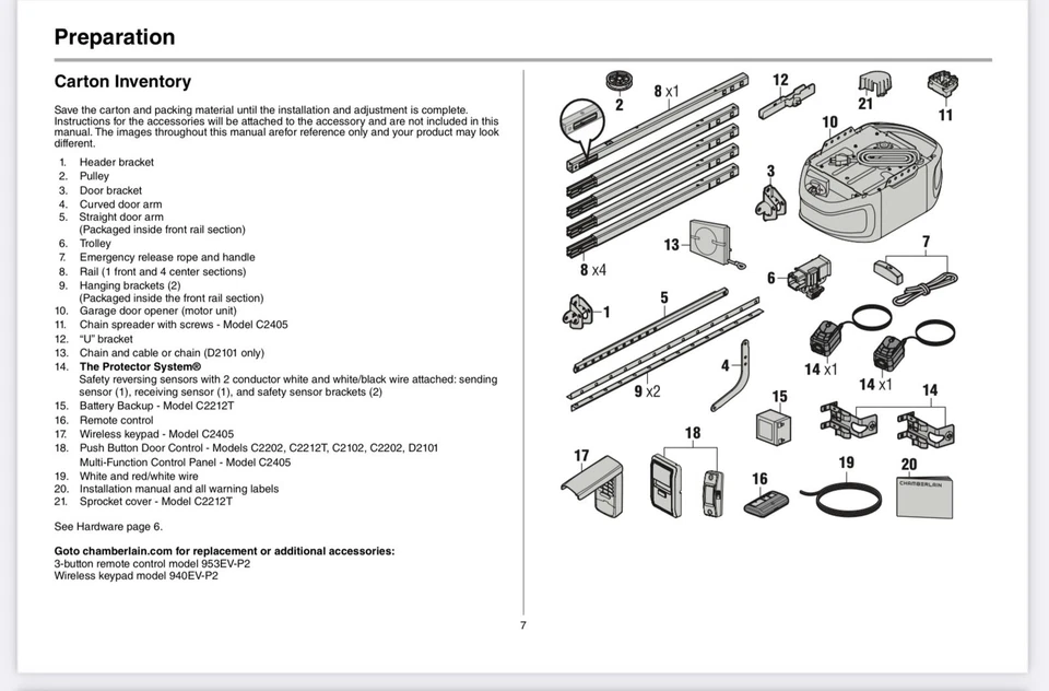 🐴 Chamberlain 1/2HP Garage Door Opener Heavy Duty Chain, 🆕👉Missing Parts 👈👇 - Image 4 of 4