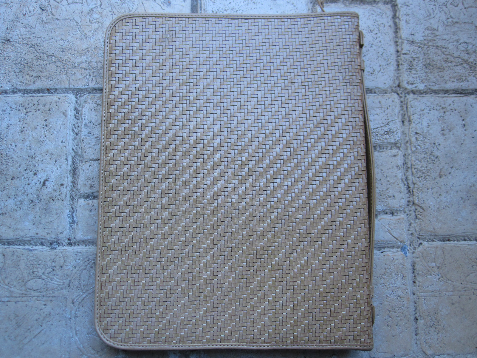 °°° DOCUMENT HOLDER / TABLET LEATHER BRAIDED BEIG… - image 10