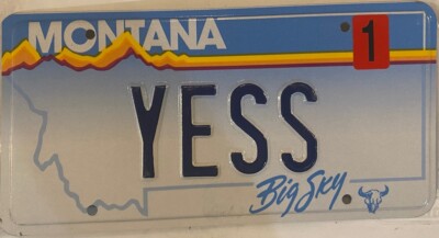 Vanity YES YEAH license plate Yah Okay Alright Hoorah Sure OK Uh-Huh Win Good No