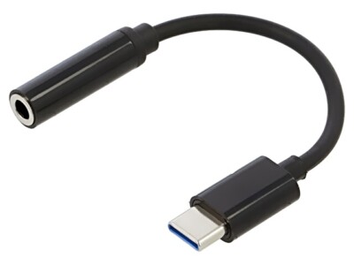 SAVAK-35/B Adapter USB 3.1 Jack 3,5mm Buchse,USB C-Stecker 0,12m SAVIO