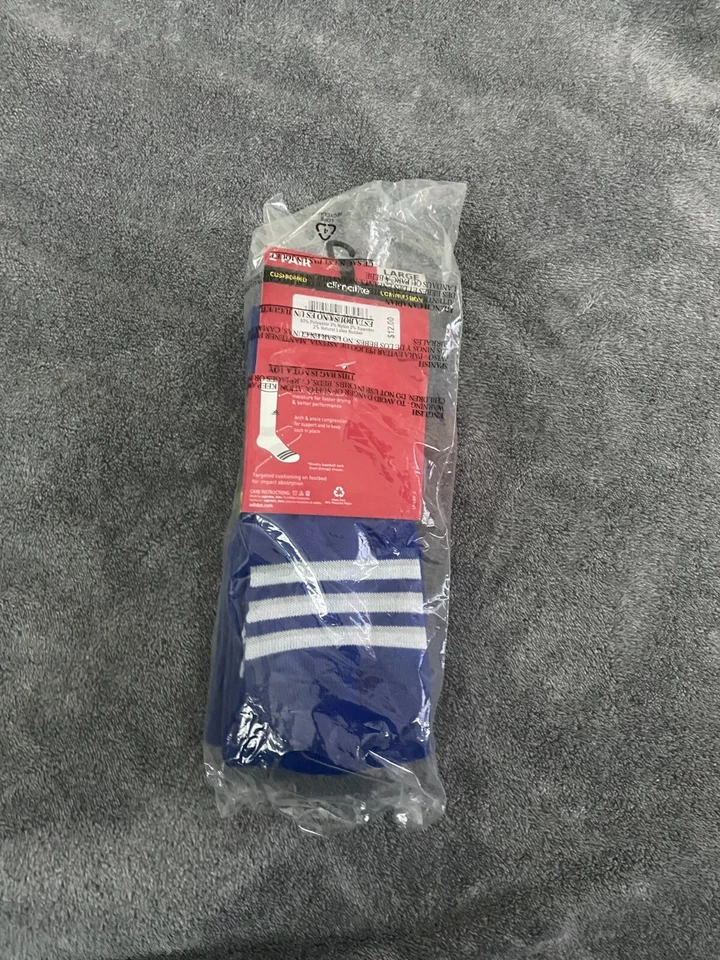 Adidas, Rivalry Dark Navy Blue OTC Baseball Socks, 2Pk. Size Large Shoe SZ 9-13 - Image 4 of 4