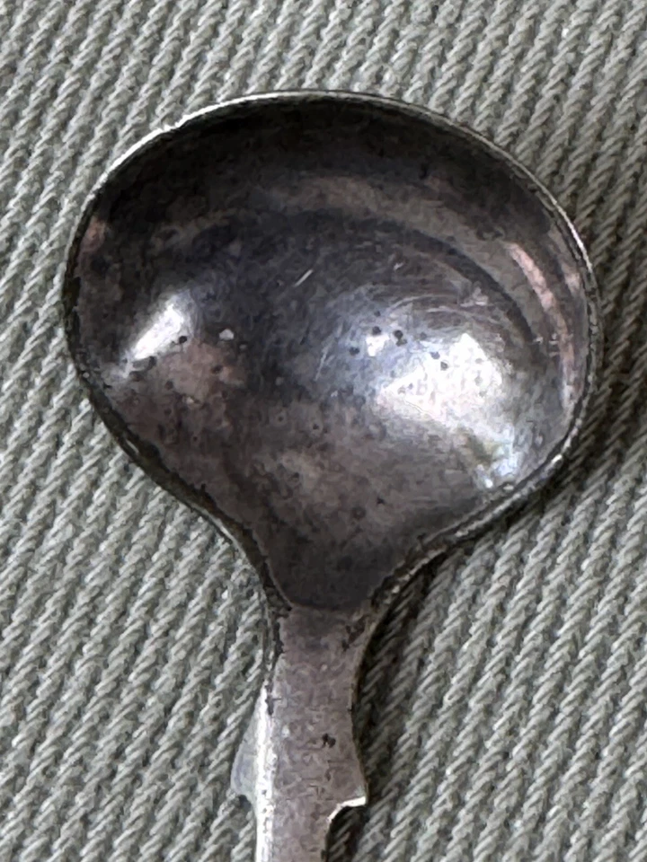 Антикварная серебряная чайная ложка 19th Coin 3,5 дюйма для соли — детская ложка — Watson & Pelton - Изображение 4 из 4