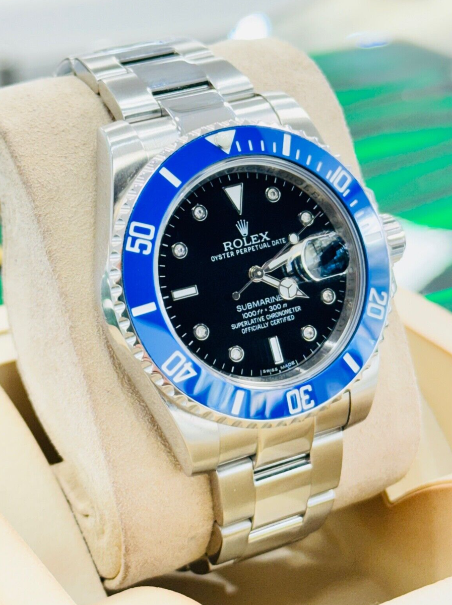 Rolex Submariner Date 116610 Custom Ceramic Bezel Diamond Dial