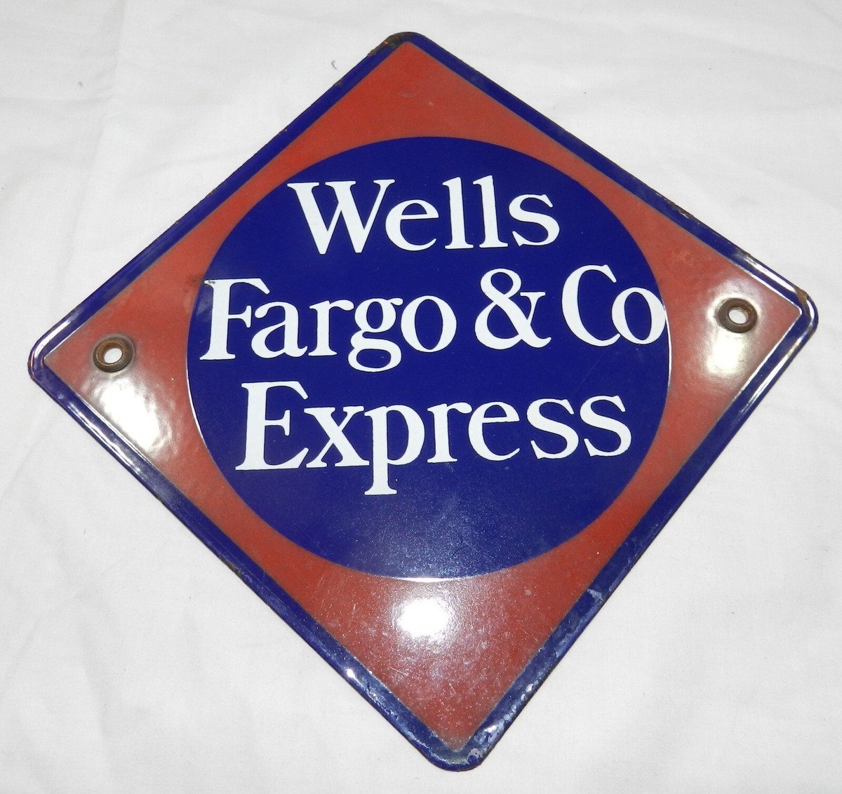 Vintage Porcelain sign - Wells Fargo & Co. Express - 8