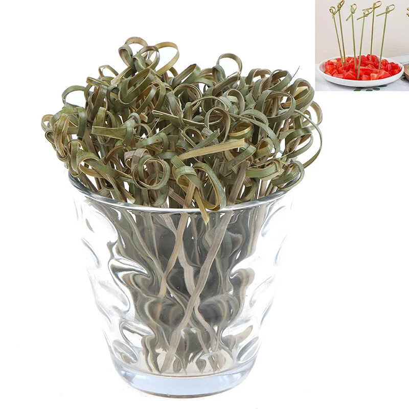 100pcs Bamboo Knot Skewers Cocktail Picks for Cocktail Party Snacks Sandwich - image 3 of 4