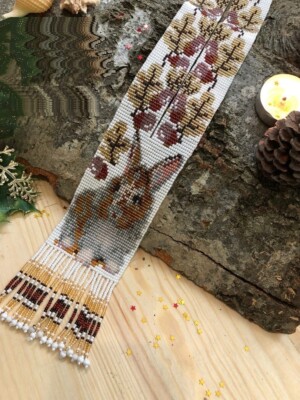 Handmade Necklace Seed Bead Boho American Style Nativ Beaded Multi Strand