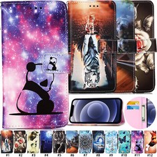 Cute Pattern Folded Wallet Leather Case Cover For iPhone Air 17 16 15 13 14 Pro