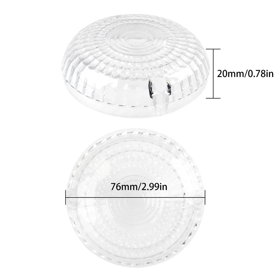 Cubiertas de lente de luz de señal de giro transparente para Yamaha V Star 650 1100 V-Max Virago 250 Foto 2 de 4