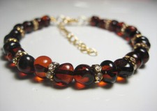 Genuine Cognac Amber Baltic Amber Bracelet   