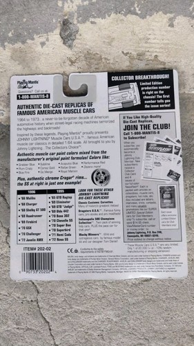 1990's Johnny Lightning Muscle "1969 Plymouth Roadrunner" Silver NIP Real Rubber - Picture 4 of 4