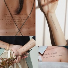 Inspirational Christian Quotes Bible Verses Temporary Tattoos About Love - 2 Pcs