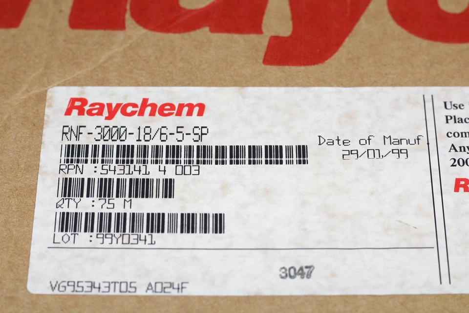 RAYCHEM RNF-3000-18/6-5-SP Tubing Heat Shrink 3:1 75M GREEN Foto 4 de 4