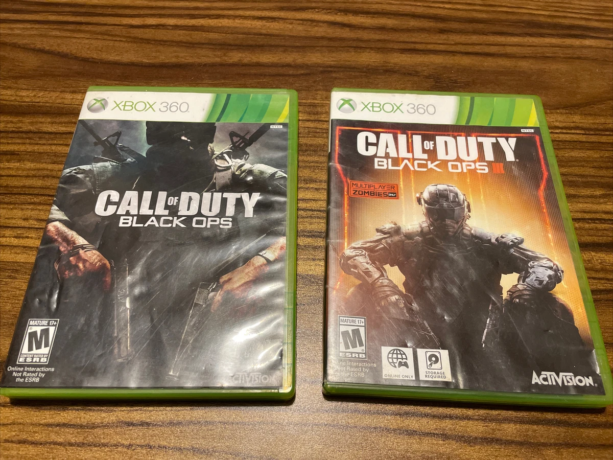 Call of Duty Black Ops 1 and 3 XBOX 360 FAST SHIPPING video