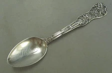 Antique Sterling Silver Souvenir Spoon Chicago Mechanics Sterling Co