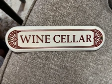NEW AND SEALED Wine Cellar Metal Sign; Wall Decor for Mancave, Den, or Gameroom