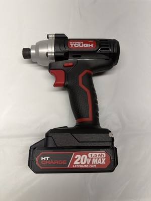 Hyper Tough 20V Cordless Impact Driver 1/4'' Quick Chuck w/ 1.5Ah Battery Pack
