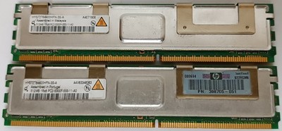 2x HP Qimonda 512MB 1Rx8 PC2-5300F DDR2 667MHz FB-DIMM 398705-051 SERVER RAM