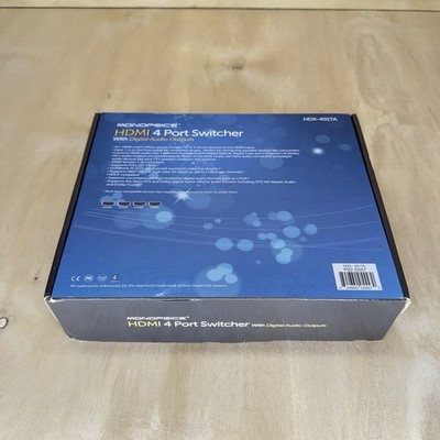 Monoprice HDX-401TA 4x1 HDMI 1.4 Switch HDCP 1.4 with Toslink and Analog