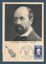 carte  1er jour  Albert Roussel  59  Tourcoing   1969