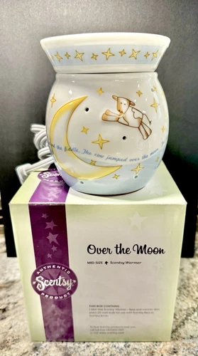 SCENTSY Nursery Collection Wax Warmer COW JUMPED OVER THE MOON NIB