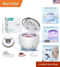 45kHz Ultrasonic Retainer Cleaner with 200ml Capacity & 4 Modes for Total Hyg...