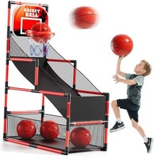 Arcade Basketball Game Set for Kids 3-12 Years Old, Kids Basketball Hoop Red