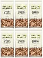 6 x Minton & Donello Organic Peanuts Paleskin - 500g