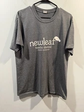 Mens Gildan T Shirt Ultra Cotton Newleaf Family Dental Size Large Gray