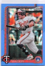 Harrison Bader 2025 Topps Chrome Logofractor Edition #62 Blue Refractors #/150