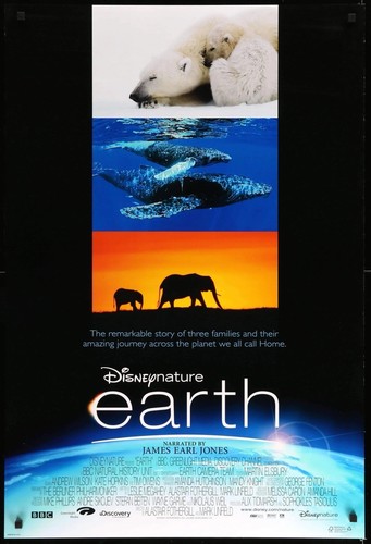 Disney Earth One-Sheet, Original, Displayed in Theater