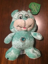 VTG Nanco Green Bear Jewel Belly Plush 10" 2006 Stuff Animal toy W Tag Precious