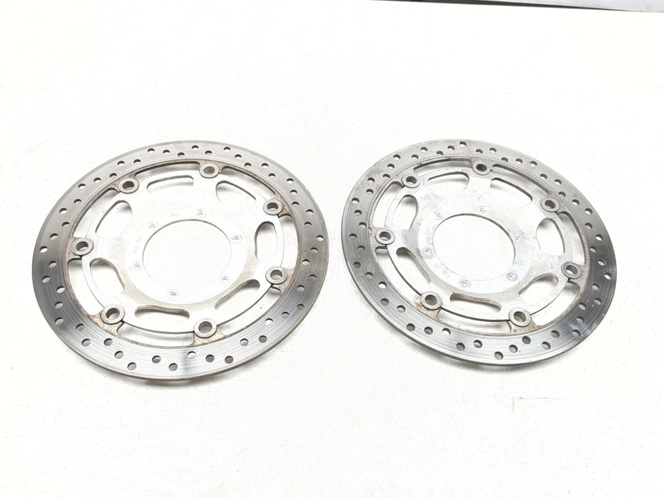 03-10 Honda ST1300 Left & Right Front Brake Rotor Set Disc Stopping - Image 4 of 4
