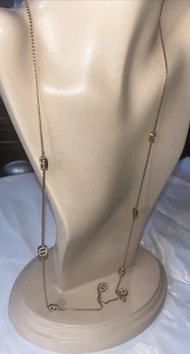 Collana Michael Kors catena tono oro cristallo strass accenti 36 pollici