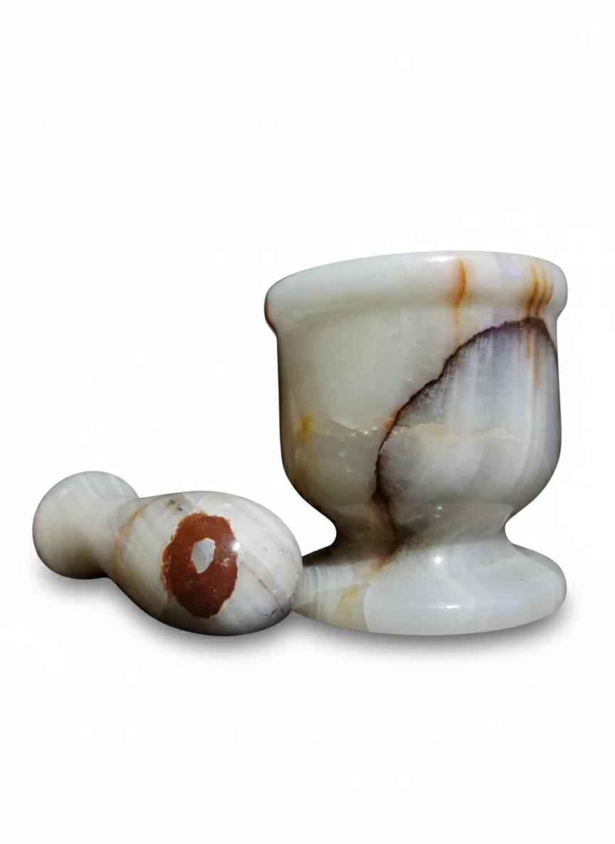 Vintage Decorative Natural Stone Mortar & Pestle Herbs, Spices, Nuts Grinder, 4"
Opens in a new wind