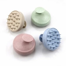 1pc Silicone Shampoo Brush Blue Pink Green Body Massage Brush Bath Shower