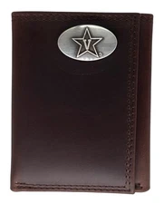 Vanderbilt Commodores Genuine Leather Trifold Wallet w/Concho-Enmon-New in Tin