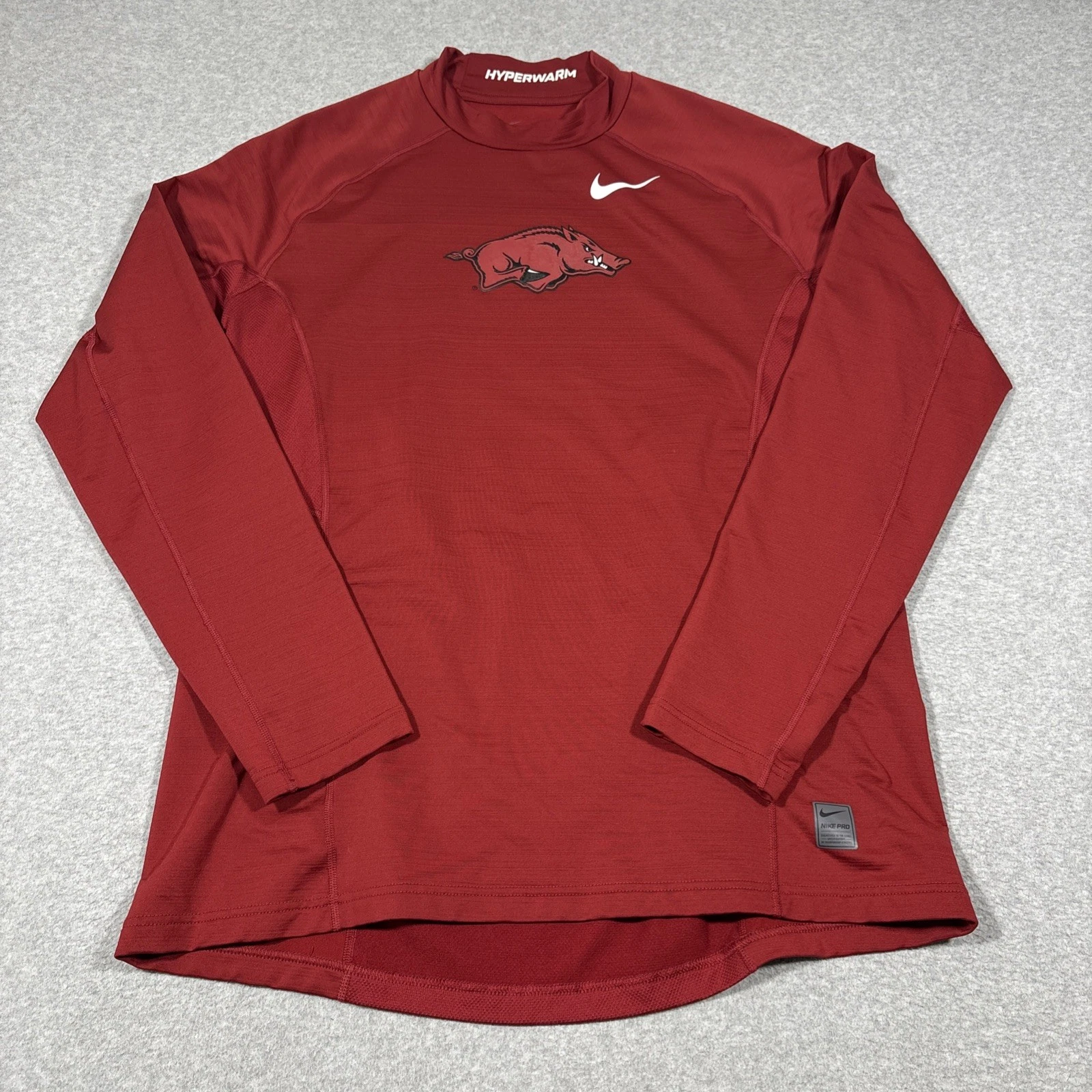 Nike Pro Combat XL Arkansas Hyperwarm Dri Fit Max Long Sleeve Compression Shirt
