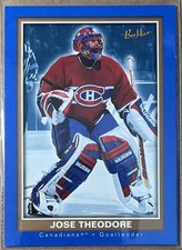 2005-06 Beehive Blue Parallel Jose Theodore #47 Montreal Canadiens