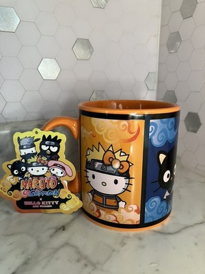 Naruto Coffee Mug x Sanrio Hello Kitty  20 oz cup Bioworld Limited Edition