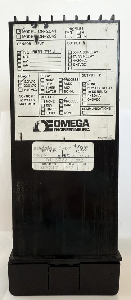 Controlador de Perfil Omega Engineering Modelo CN-2041 Tipo J 120VAC 50/60 Hz Foto 2 de 4