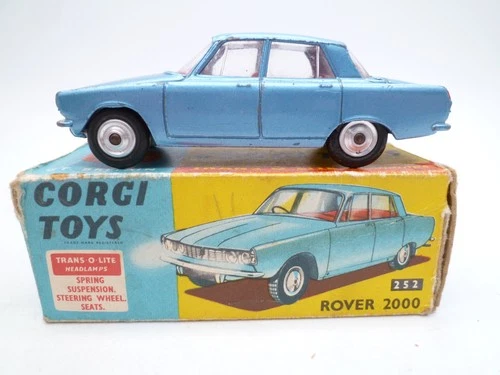 VINTAGE CORGI TOYS 252 ROVER 2000 IN ORIGINAL BOX 1963