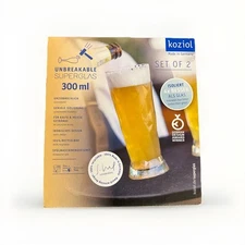 Koziol Club No. 10 Unbreakable Superglas 300ml Set Of 2 Beer Made In Germany