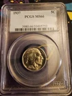 1937 Buffalo Nickel Pcgs Ms66