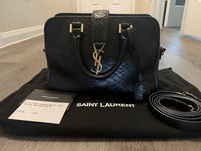 Saint Laurent YSL 568853 RARE Bag Python Monogram Baby Cabas Leather 2-way Bag